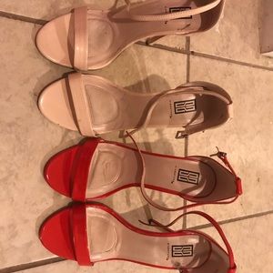 Red and nude heels
